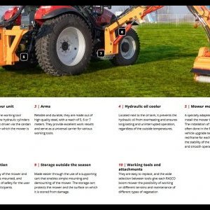 foto demo! 106HP traktor+ sekačka 6m mulčovač příkop DEUTZ 5105 komunál